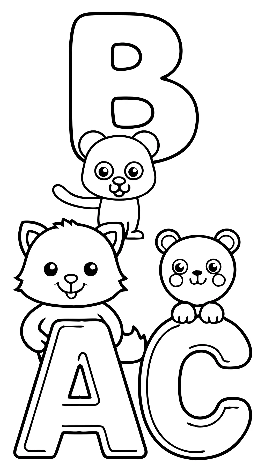 coloriage abc pour les enfants d’âge préscolaire